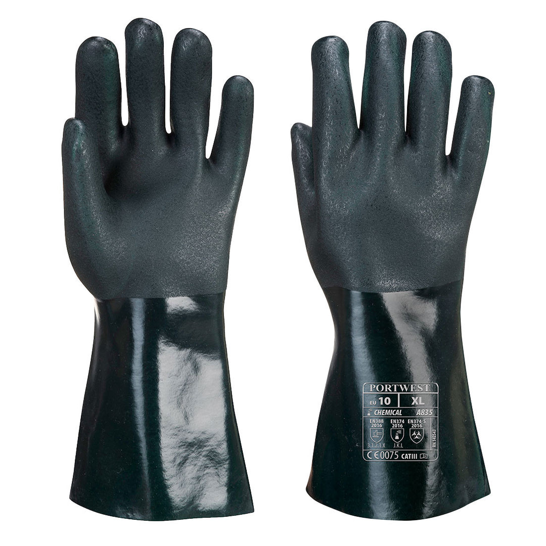 Double Dipped PVC Gauntlet Glove 35cm