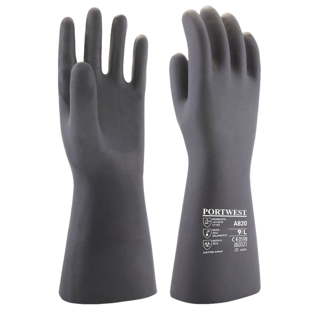 Neoprene Chemical Gauntlet Black