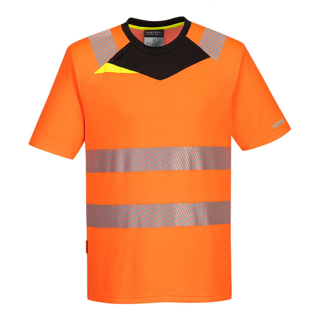 DX4 Hi-Vis T-Shirt S/S DX413 in Orange/Black