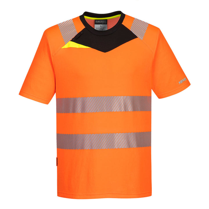 DX4 Hi-Vis T-Shirt S/S DX413 in Orange/Black