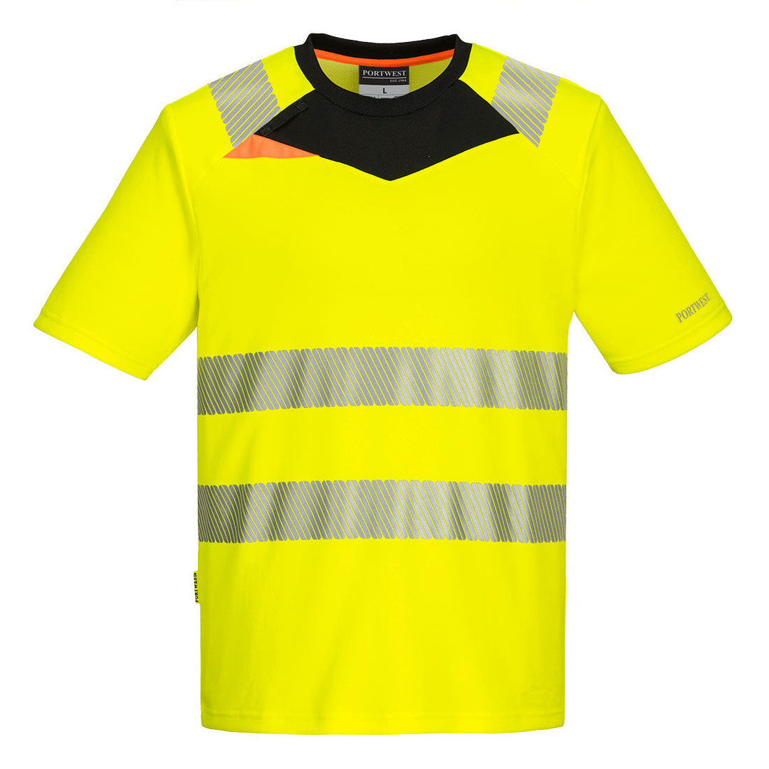 DX4 Hi-Vis T-Shirt S/S DX413 in Yellow/Black