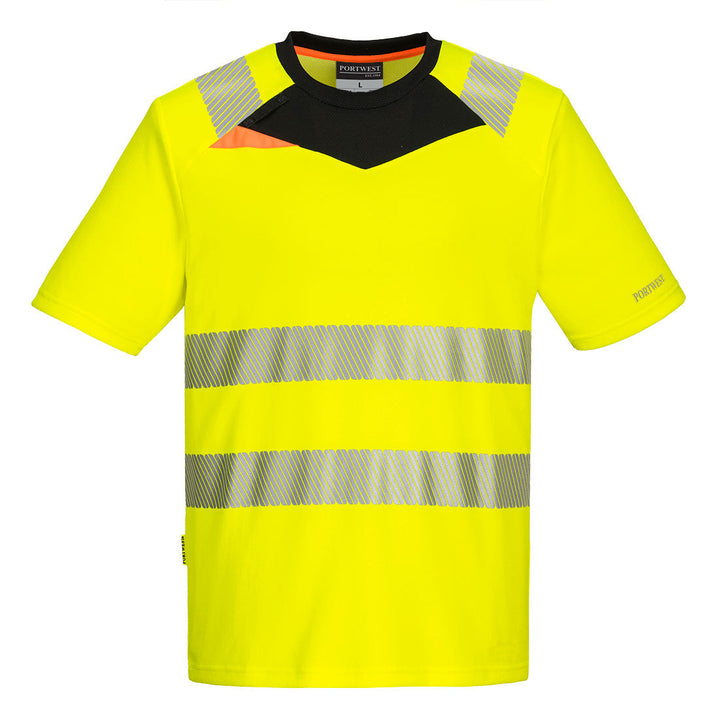 DX4 Hi-Vis T-Shirt S/S DX413 in Yellow/Black