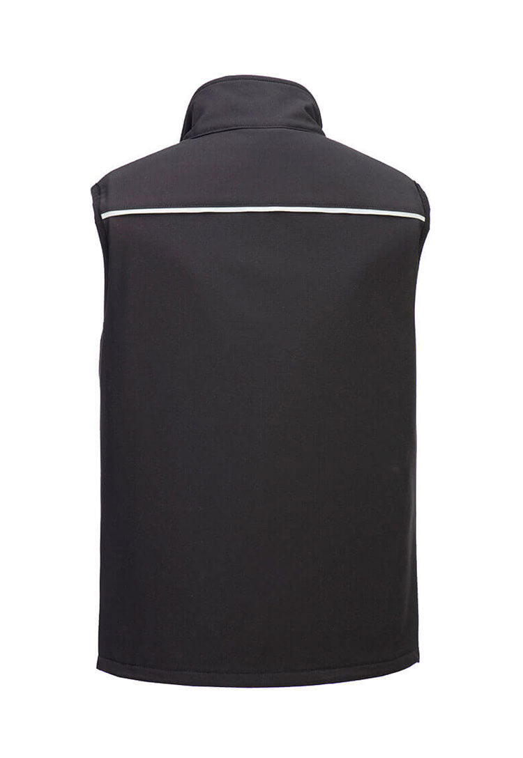 Back View of DX4 Softshell Gilet (3L) DX476 in Black
