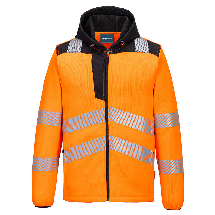 Hi-Vis Technical Fleece PW335 in Orange/Black