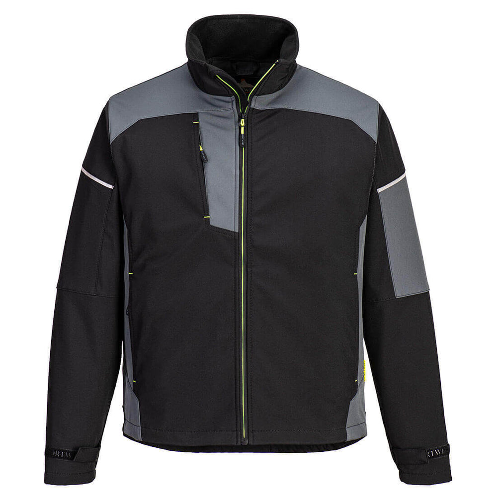 PW3 Softshell Jacket (3L) PW378 in Black/Zoom Grey