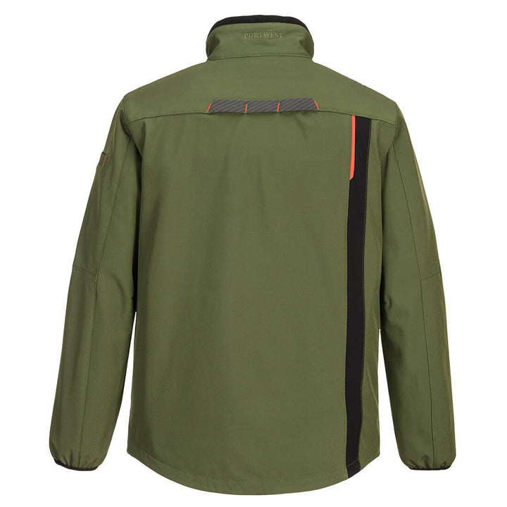 Back View of WX3 Softshell Jacket (3L) T750 in Olive