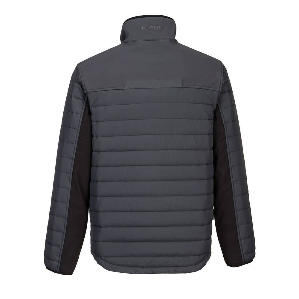 Back View of WX3 Hybrid Baffle Jacket T752 in Metal Grey
