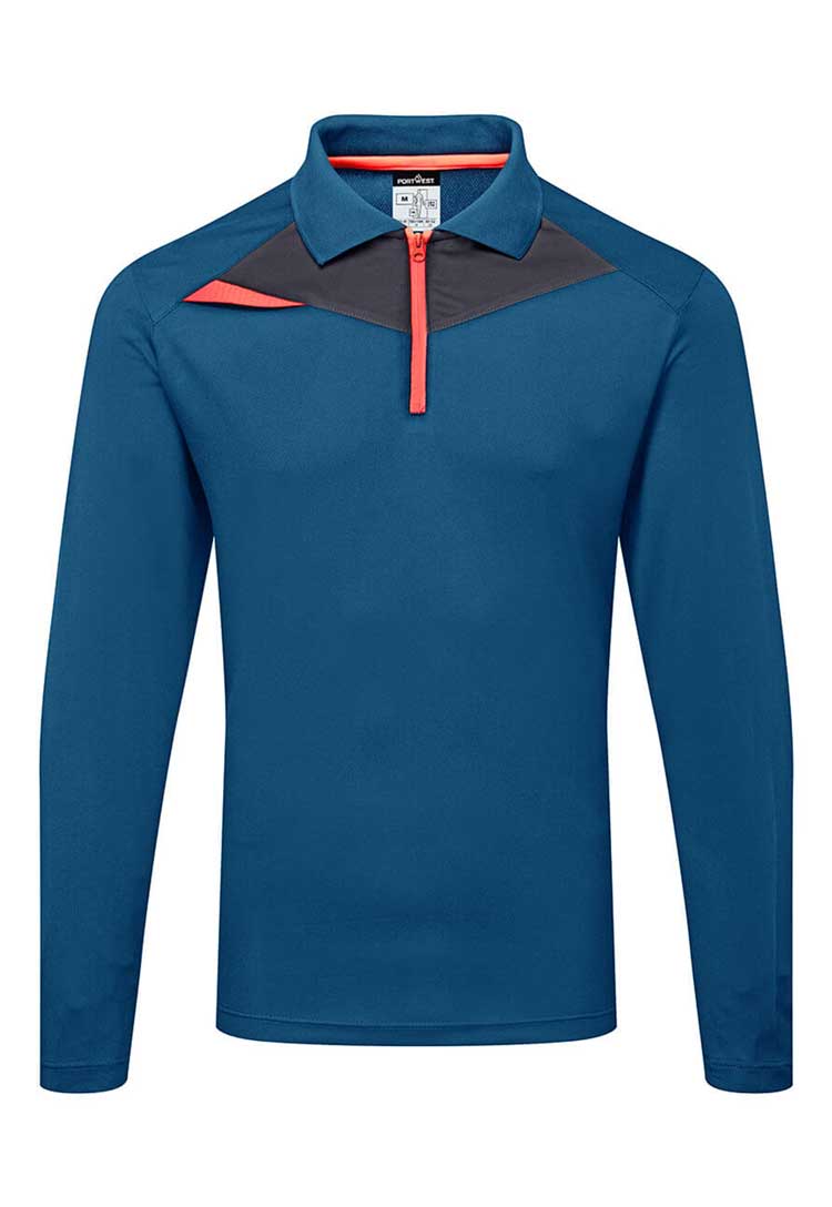DX4 Polo Shirt L/S DX414 in Metro Blue