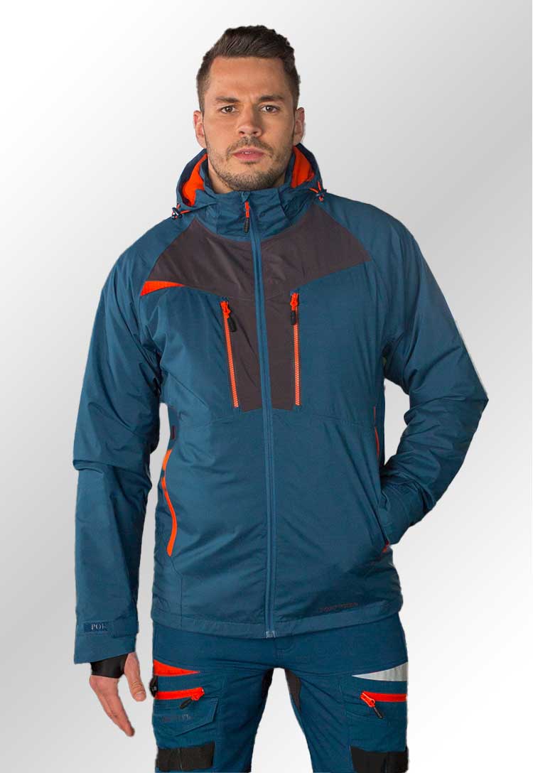 Model Wearing DX4 Winter Jacket DX460 in Metro Blue