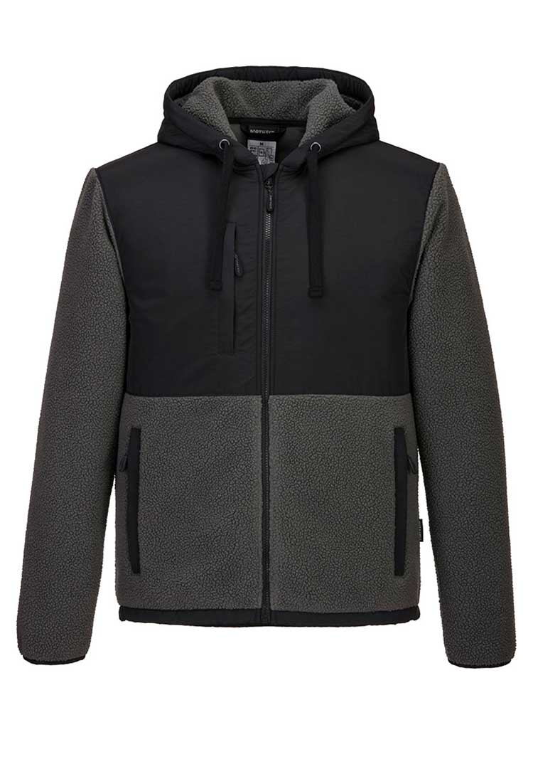 KX3 Borg Fleece KX371 in Black/Grey
