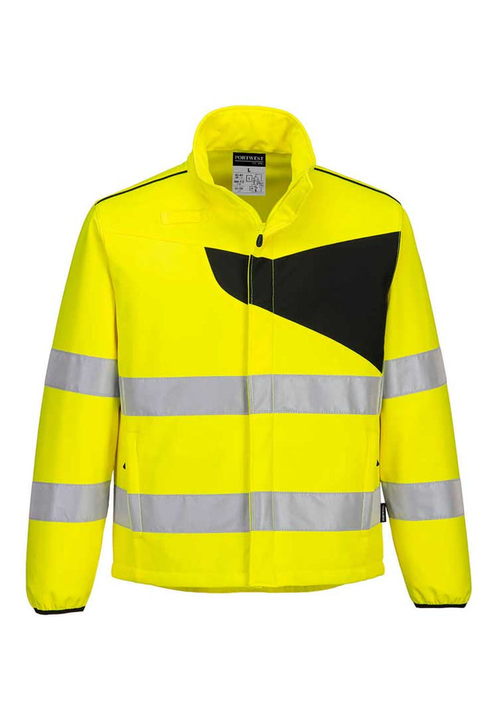PW2 Hi-Vis Softshell (2L) PW275 in Yellow/Black