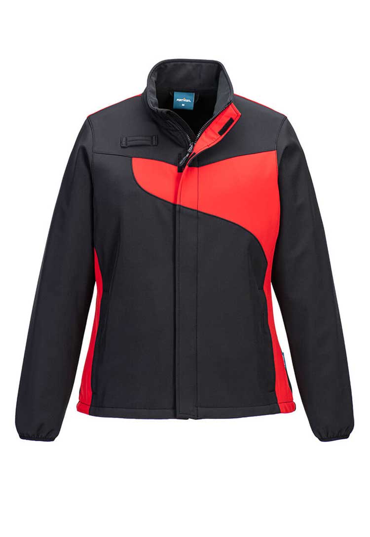 PW2 Women's Softshell (2L) PW278 in Black/Red