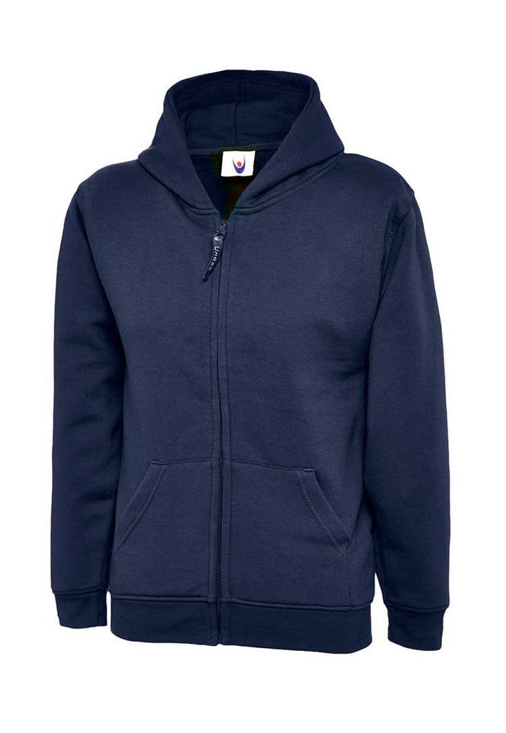 School Uniform Full Zip Hooded Sweatshirt navy