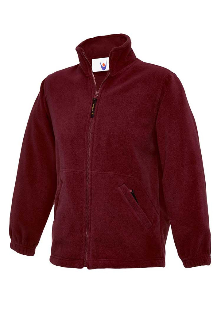 School Uniform Full Zip Fleece Jacket maroon