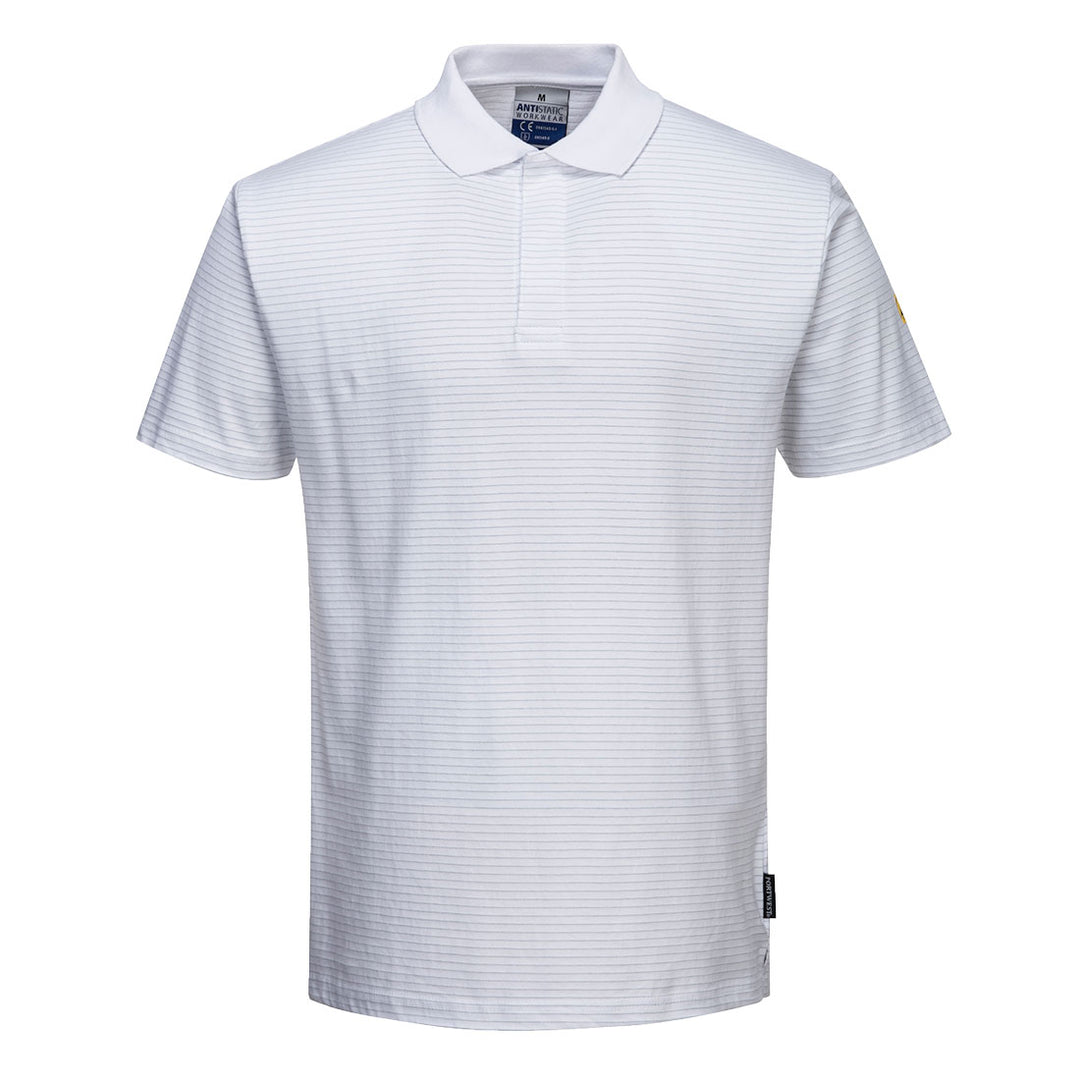 Anti-Static ESD Polo Shirt White