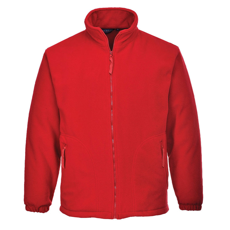 Aran Fleece Jacket Red