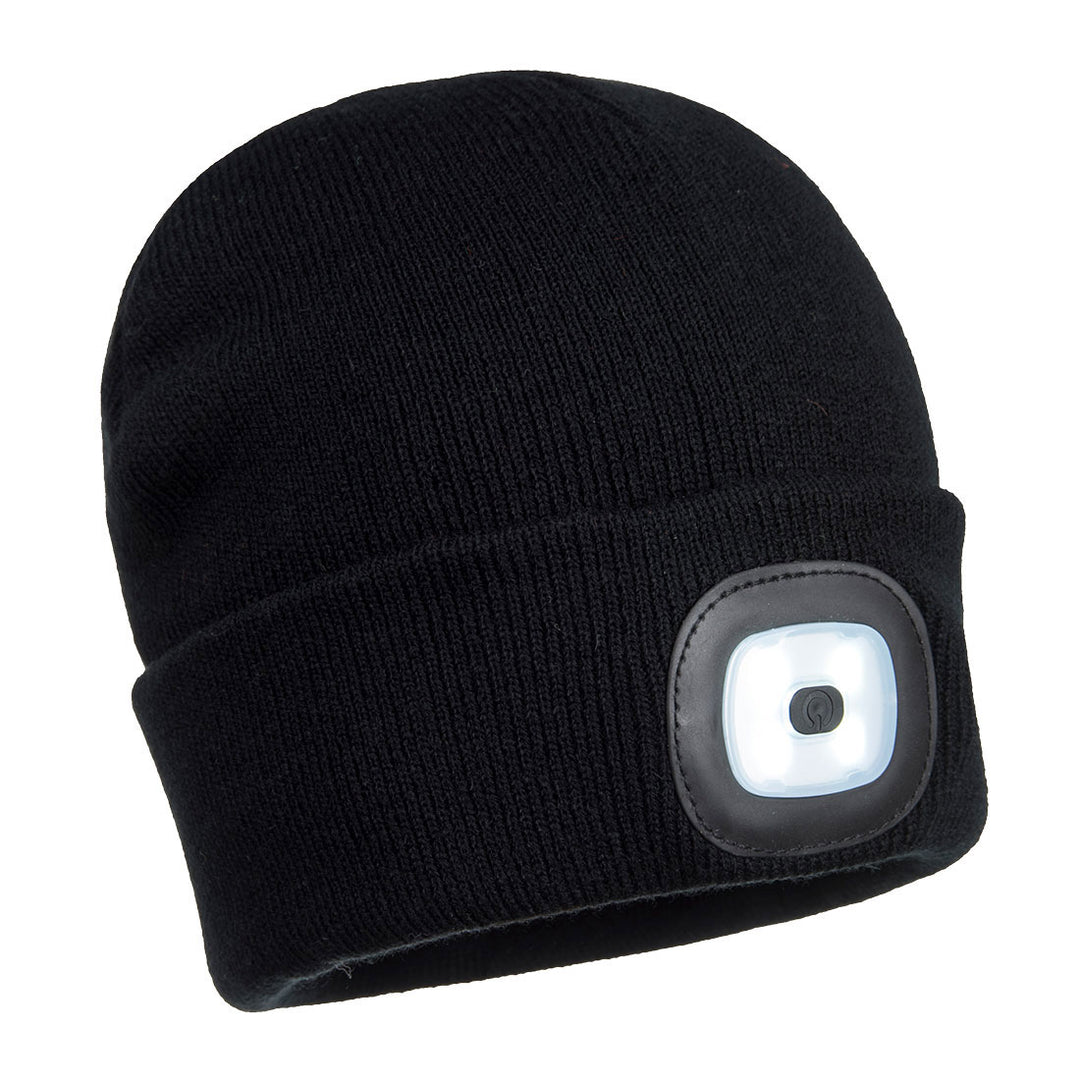 Beanie LED Headlight USB Rechargeable Black