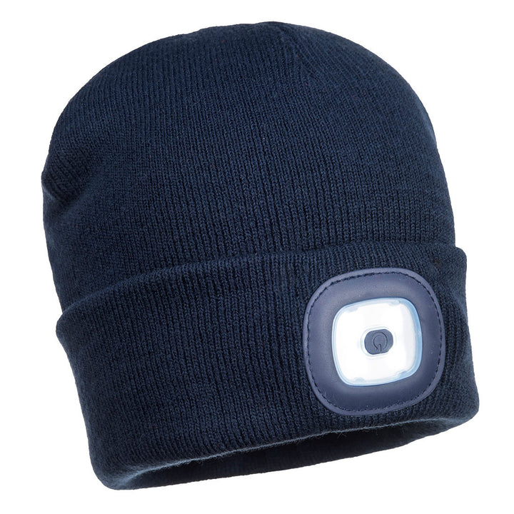 Beanie LED Headlight USB Rechargeable Navy