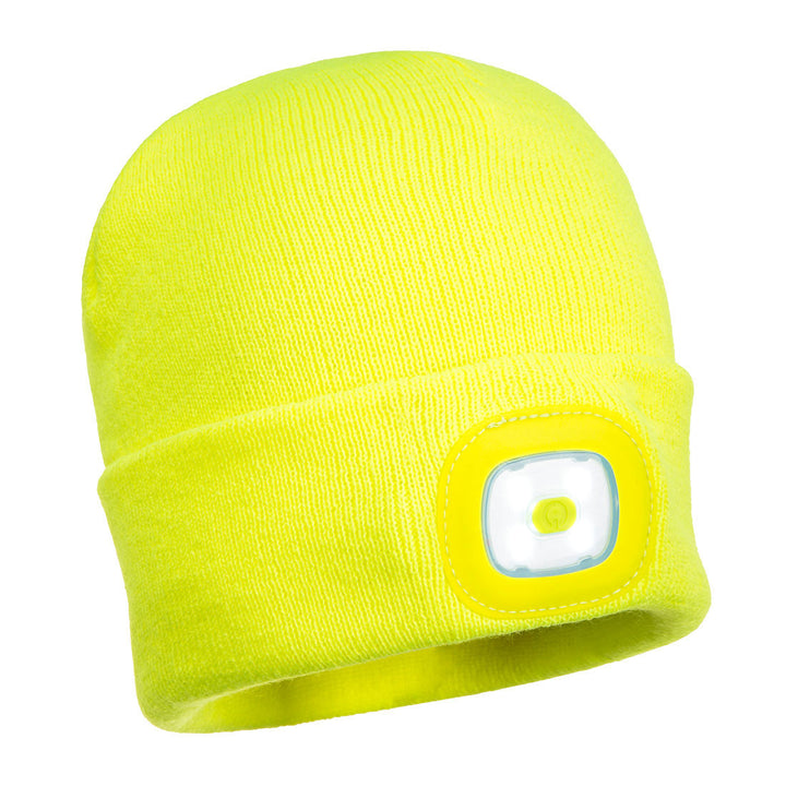 Beanie LED Headlight USB Rechargeable yellow