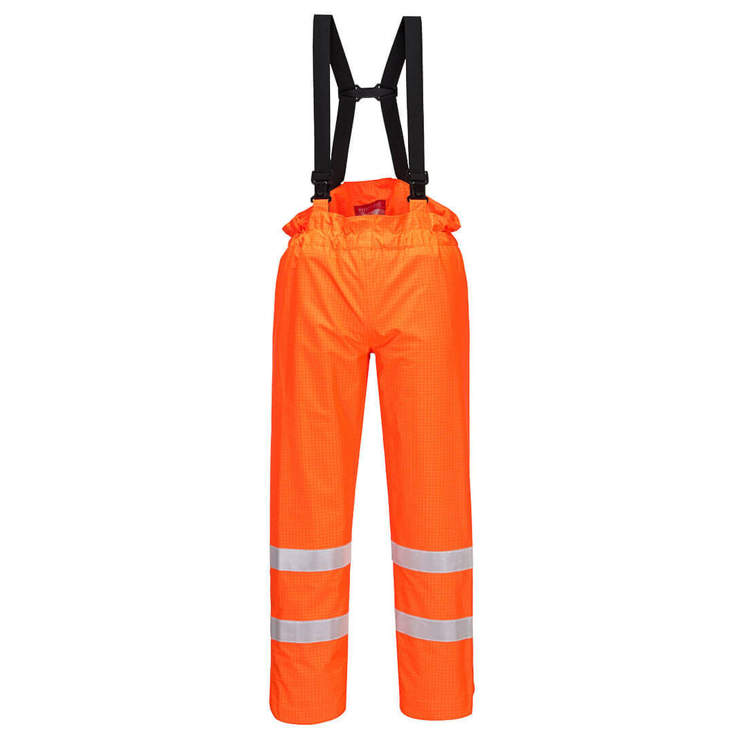 Bizflame Hi Vis Rain Trouser Antistatic Unlined Orange