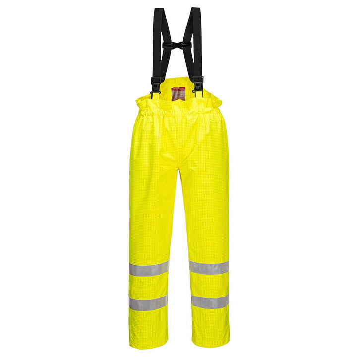 Bizflame Hi Vis Rain Trouser Antistatic Unlined Yellow