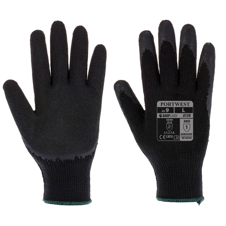 A150 Classic Grip Glove Latex Black