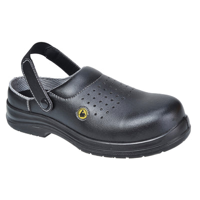 Compositelite ESD Perforated Safety Clog Black