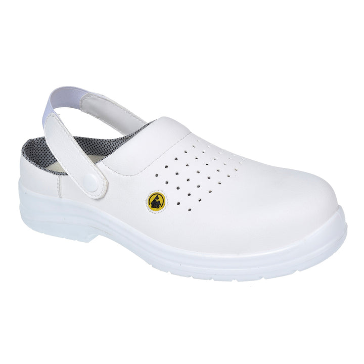 Compositelite ESD Perforated Safety Clog White