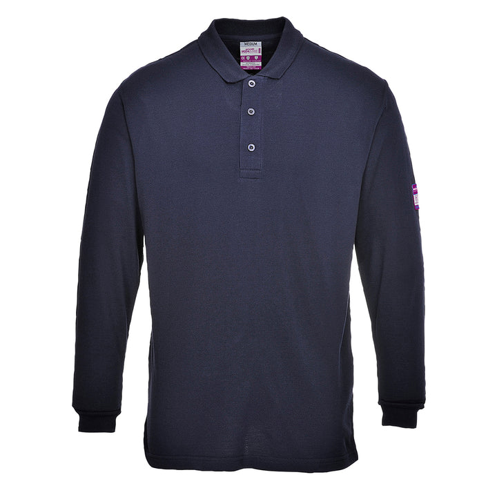 Flame Resistant Anti Static Long Sleeve Polo Shirt