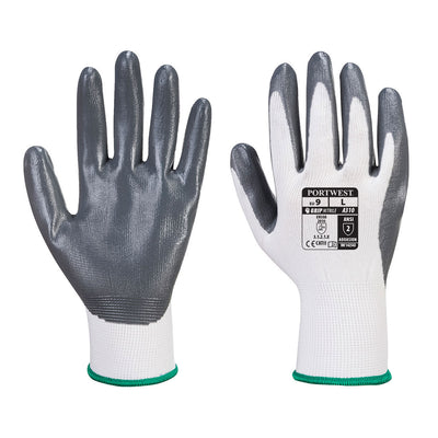 Flexogrip Nitrile Glove Grey White