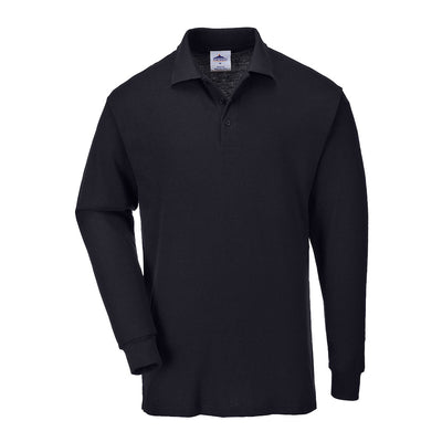 Genoa Long Sleeve Polo Shirt Black
