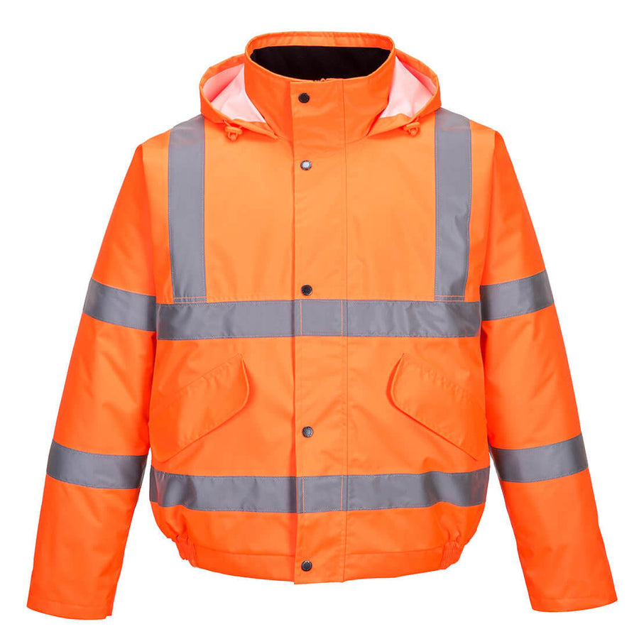 Hi Vis Bomber Jacket Orange