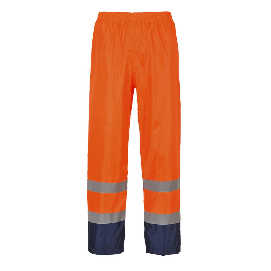 Hi Vis Classic Contrast Rain Trouser Orange Navy