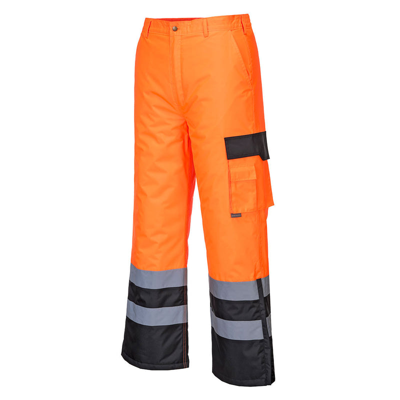 Hi Vis Contrast Trousers Lined Orange Black