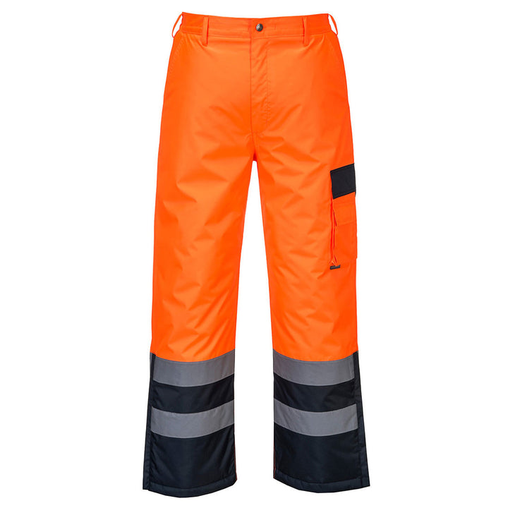 Hi Vis Contrast Trousers Lined Orange Navy