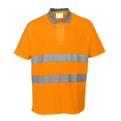 Hi Vis Cotton Comfort Polo Shirt Orange
