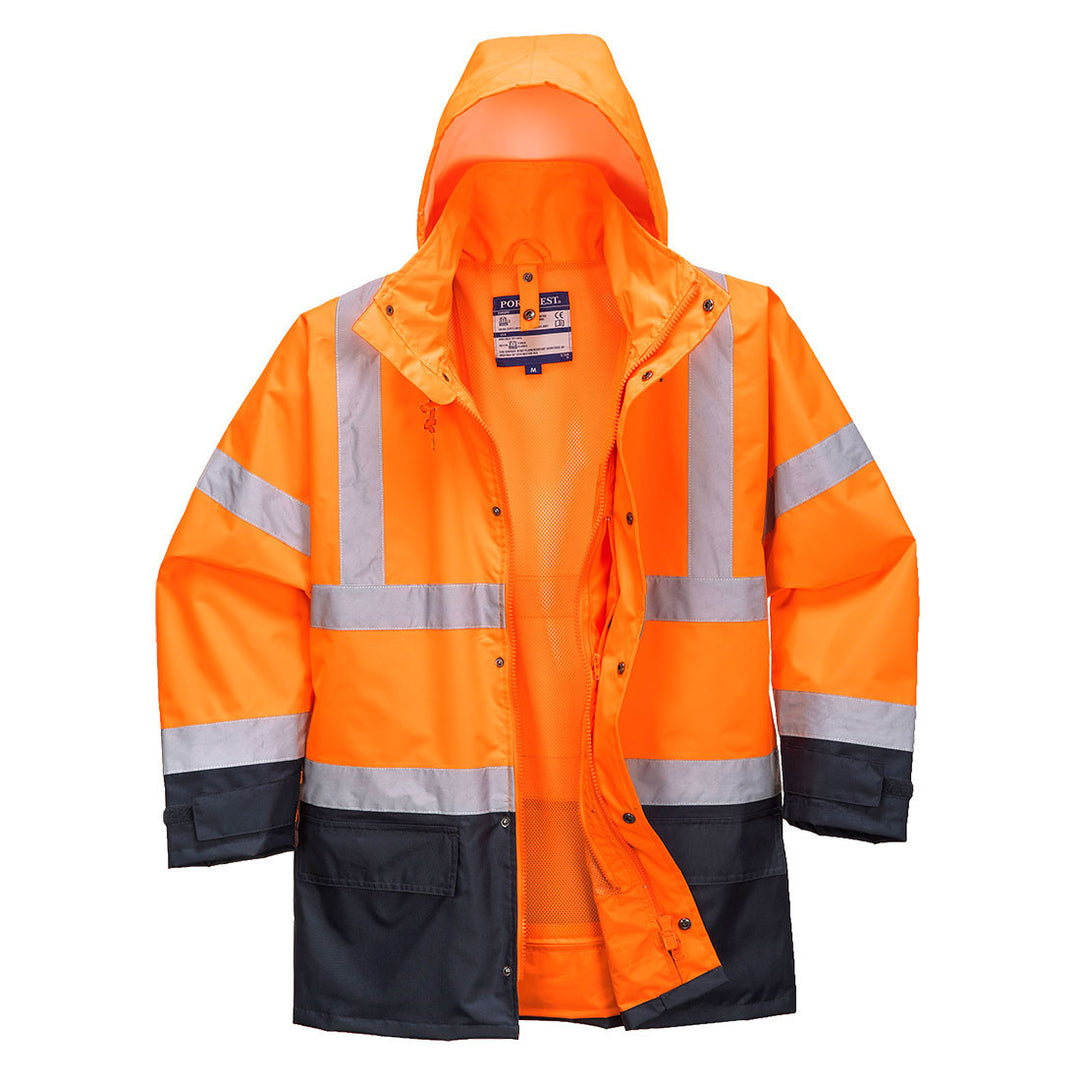 Hi Vis Executive Jacket 5 in 1 Orange Navy