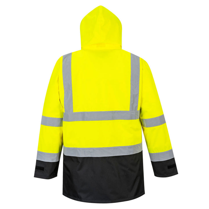 Hi Vis Executive Jacket 5 in 1 Yellow Black Back