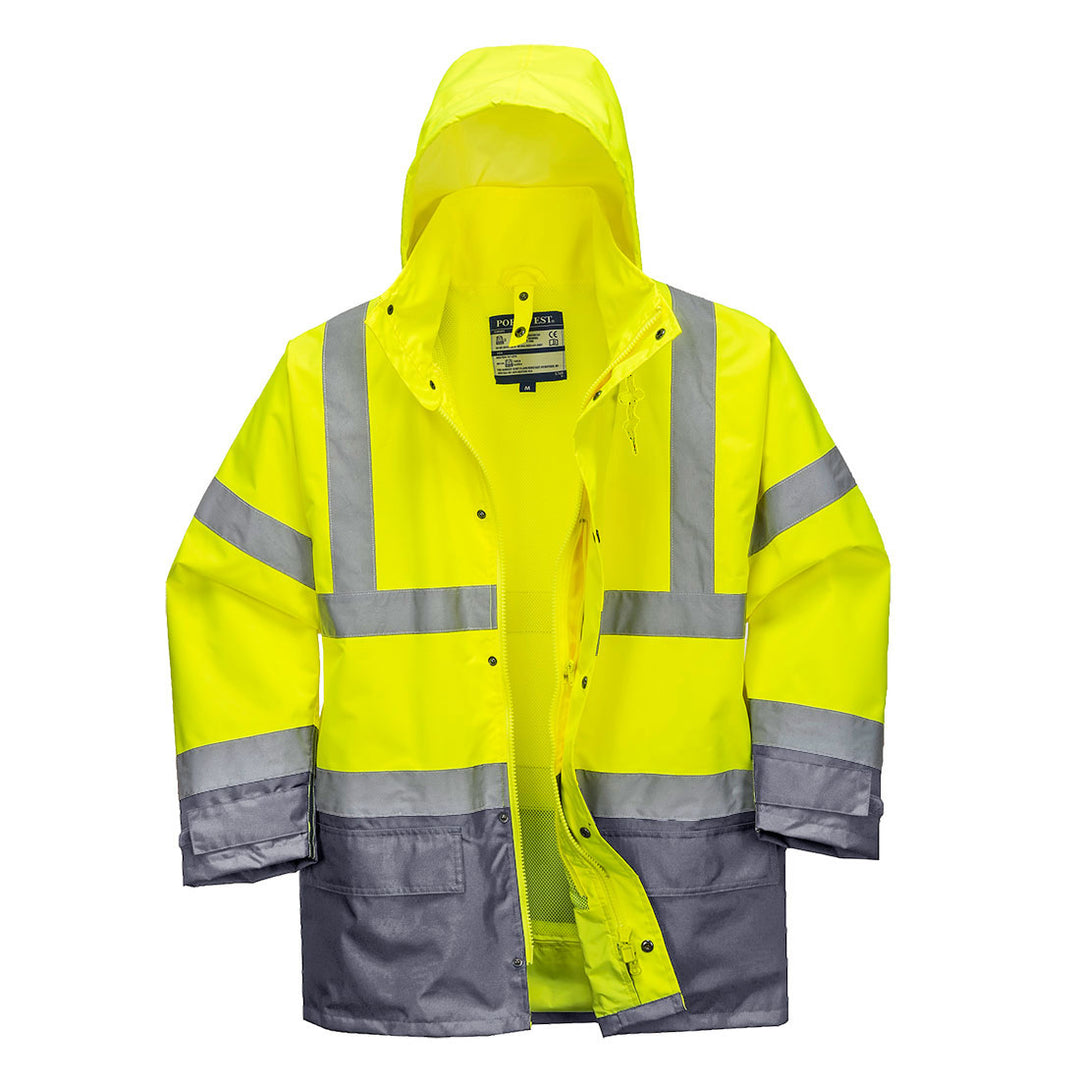 Hi Vis Executive Jacket 5 in 1 Yellow Grey