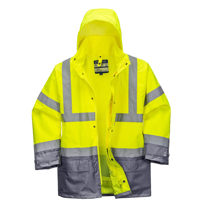 Hi Vis Executive Jacket 5 in 1 Yellow Grey