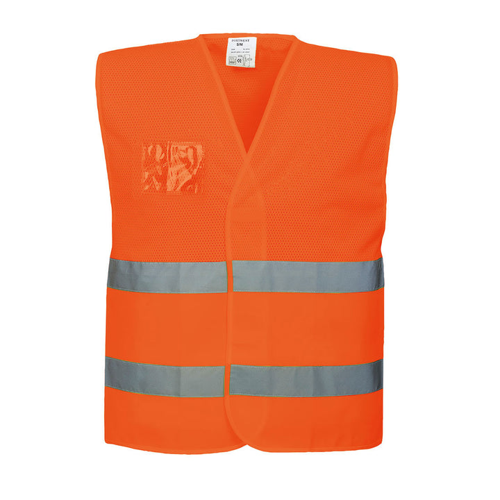 Hi Vis Vest Half Mesh Orange