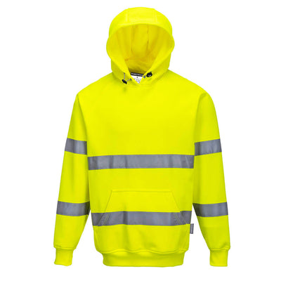 Hi Vis Hooded Sweatshirt Yellow
