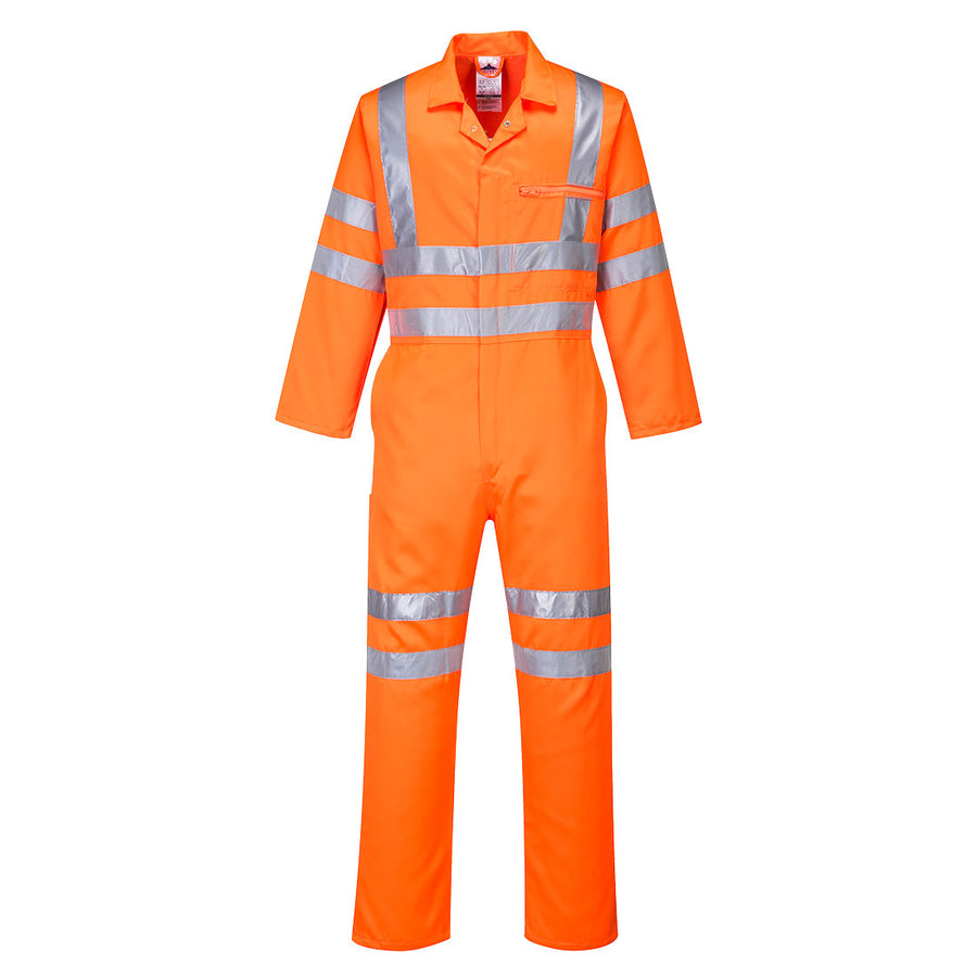 Hi Vis Poly Cotton Coverall Orange