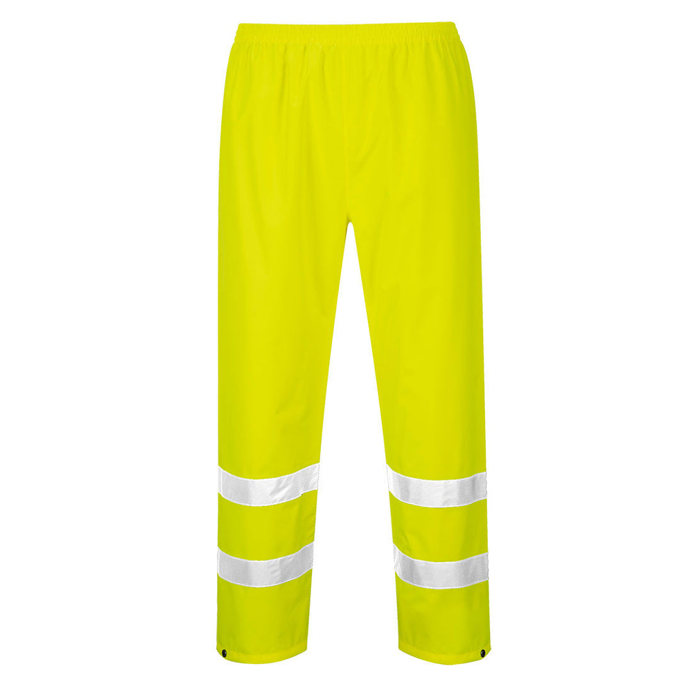 Hi Vis Rain Trousers Yellow Back