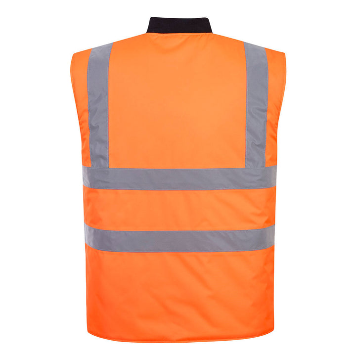 Hi Vis Reversible Bodywarmer Orange Back