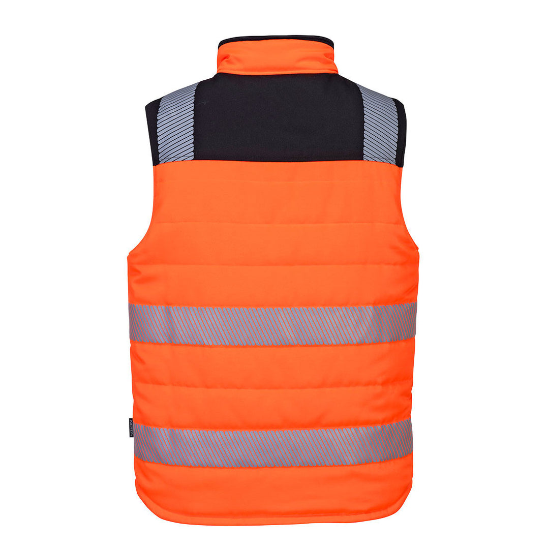 Hi-Vis Reversible Bodywarmer Orange Back