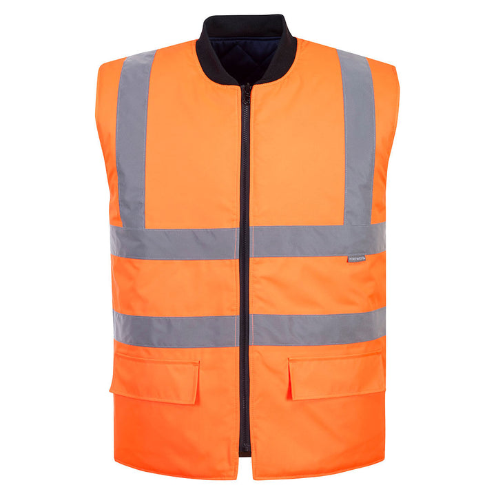 Hi Vis Reversible Bodywarmer Orange