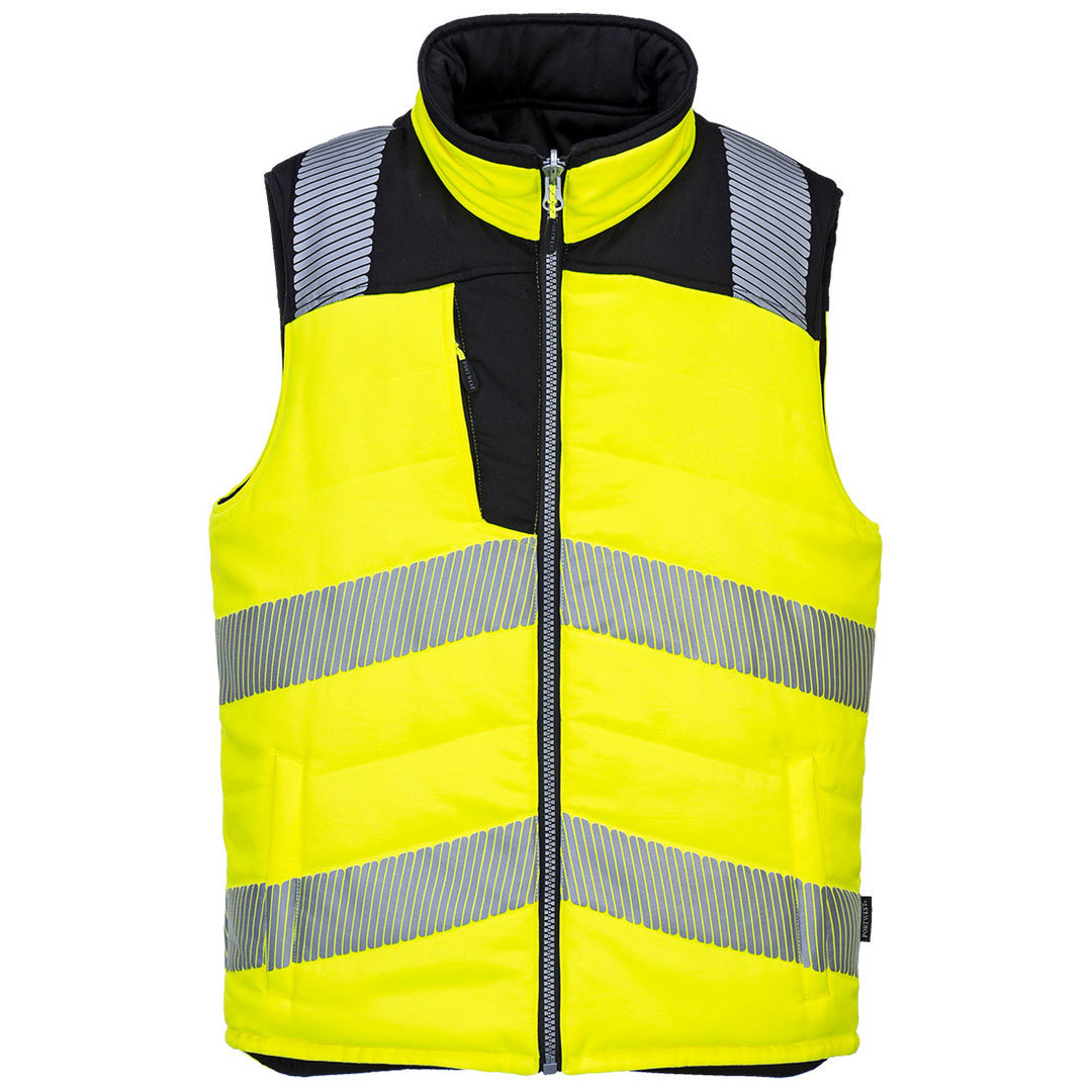 Hi-Vis Reversible Bodywarmer Yellow