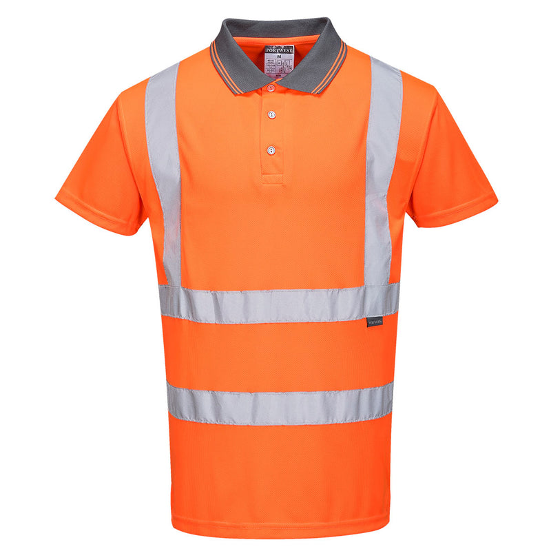 Hi Vis Short Sleeve Polo Shirt Orange