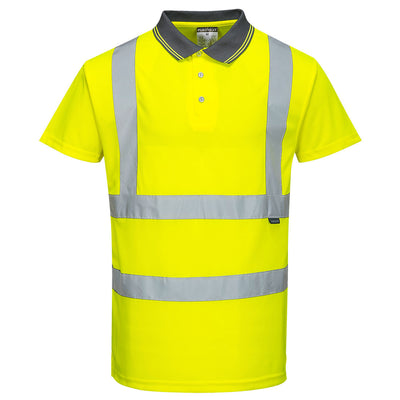 Hi Vis Short Sleeve Polo Yellow